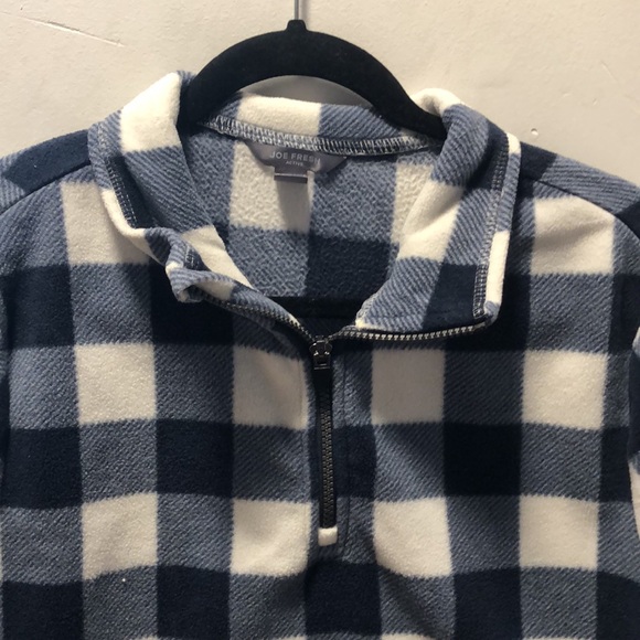 Blue flannel fleece pullover - Picture 2 of 3